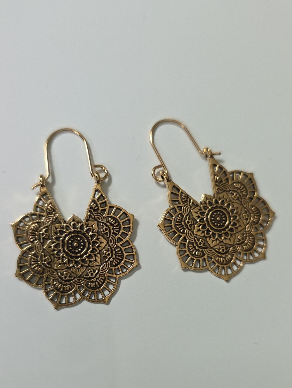 BOHO Gypsy  Tribal Hoop Mandala Tribal  Earrings#2